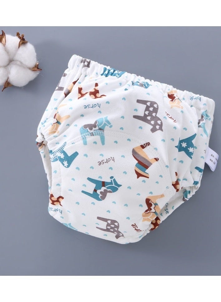 4 Pack Size L Potty Training Pants Breathable Potty Training Underwear Unisex Toddler Training Underpants for 0-3 Years Boy and Girls Strong Absorbent Cotton Training Pants - Image 5