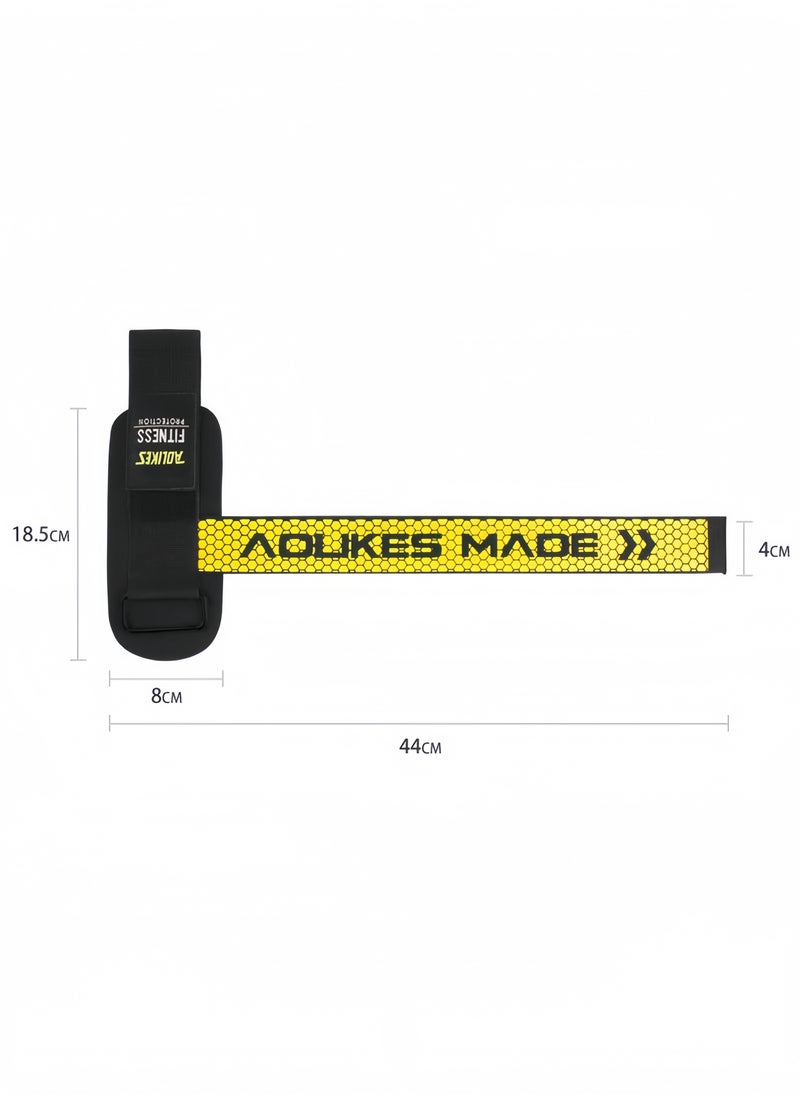 AOLIKES Weightlifting straps for gym, padded wrist protector straps, anti-slip neoprene straps, handbar straps, bodybuilding powerlifting, bodybuilding exercise grips  - Image 5