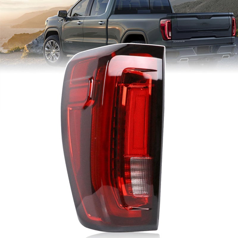 Lochnchn LED Tail Light Assembly Compatible with 20192024 GMC Sierra 15002500HD3500HDLeft Driver Side Taillights Rear Lamp with Signature Brake Light Replace 84565921 GM2800310