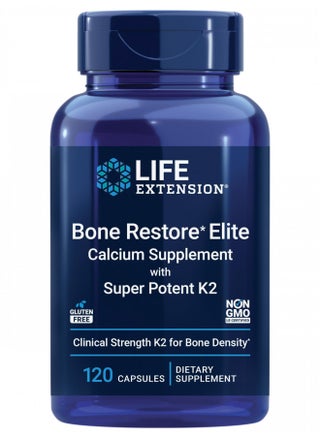 Life Extension Bone Restore Elite with Super Potent K2 - Clinically Studied Vitamin K2 & Calcium Promotes Healthy Bone Mineral Density, Bone-Friendly Formula - Non-GMO, Gluten-Free - 120 Capsules - pzsku/ZA7456A6DDA95F7263600Z/45/_/1732278716/88fe55fb-ebe3-43aa-9054-a7a5592a9d2e