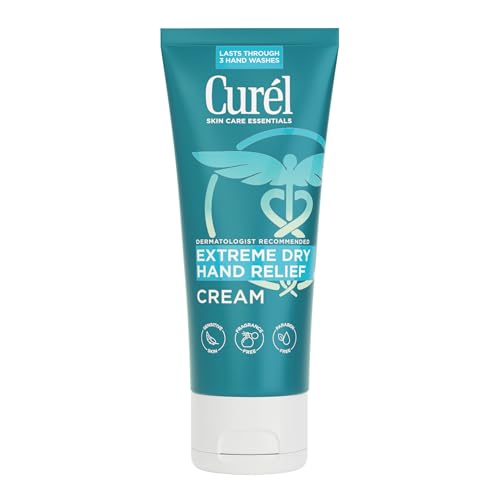 Curel Extreme Dry Hand Relief, Dermatologist Recommended, Long-Lasting Cream For Dry Hands, Paraben Free, Fragrance-Free Hand Lotion, 3 Oz - Image 1