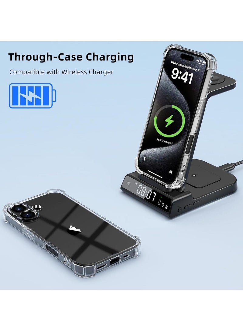 أكاليكس جراب مغناطيسي شفاف لهاتف iPhone 17، متوافق مع iPhone 17، غطاء هاتف شفاف مقاوم للصدمات. - Image 3