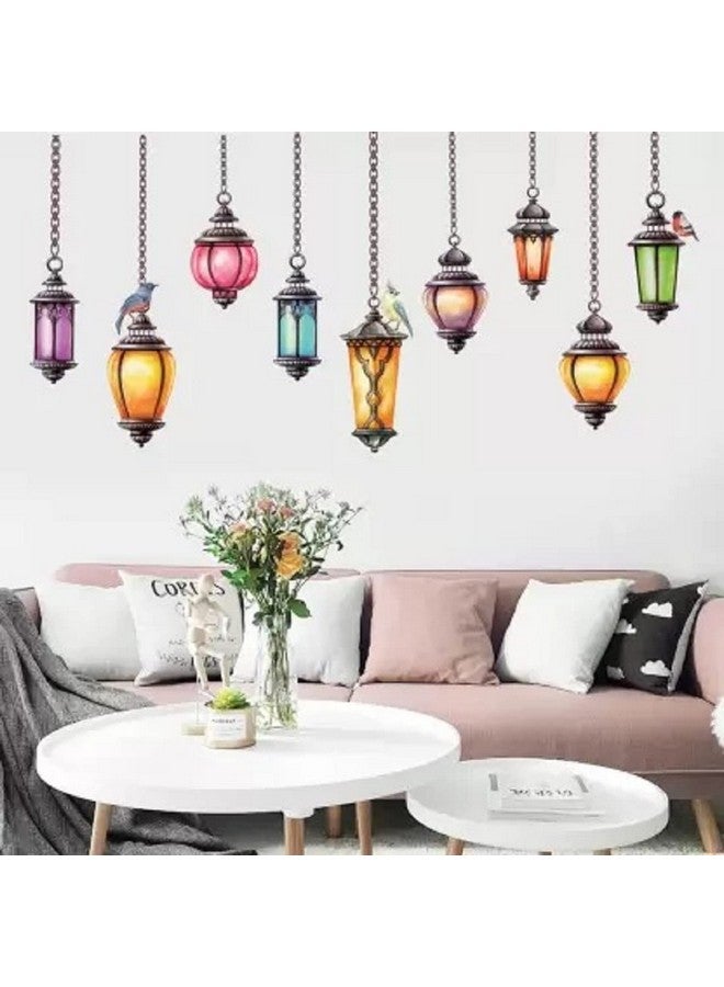 Rangoli Vinyl New Modern Art Beautiful Multicolor Light Lamps Large Wall Sticker Size 105Cm*105Cm - Image 2