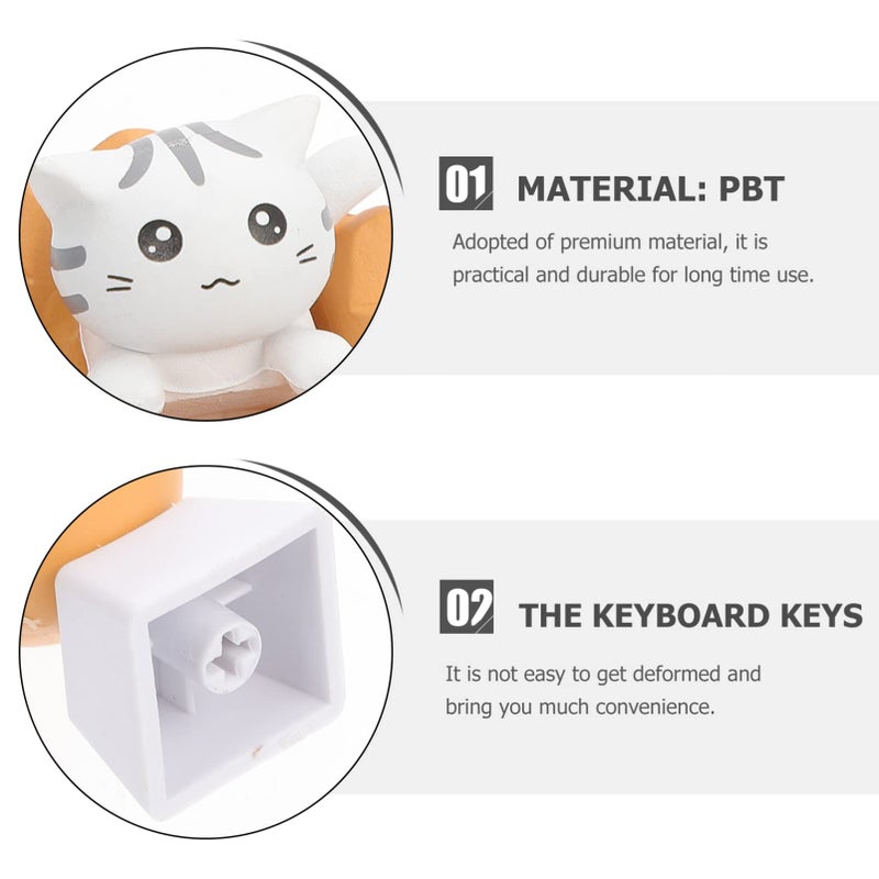 Cute Cat Shape Mechanical Keyboard Keycaps PBT Material Easy Installation For Custom Setup - Image 4