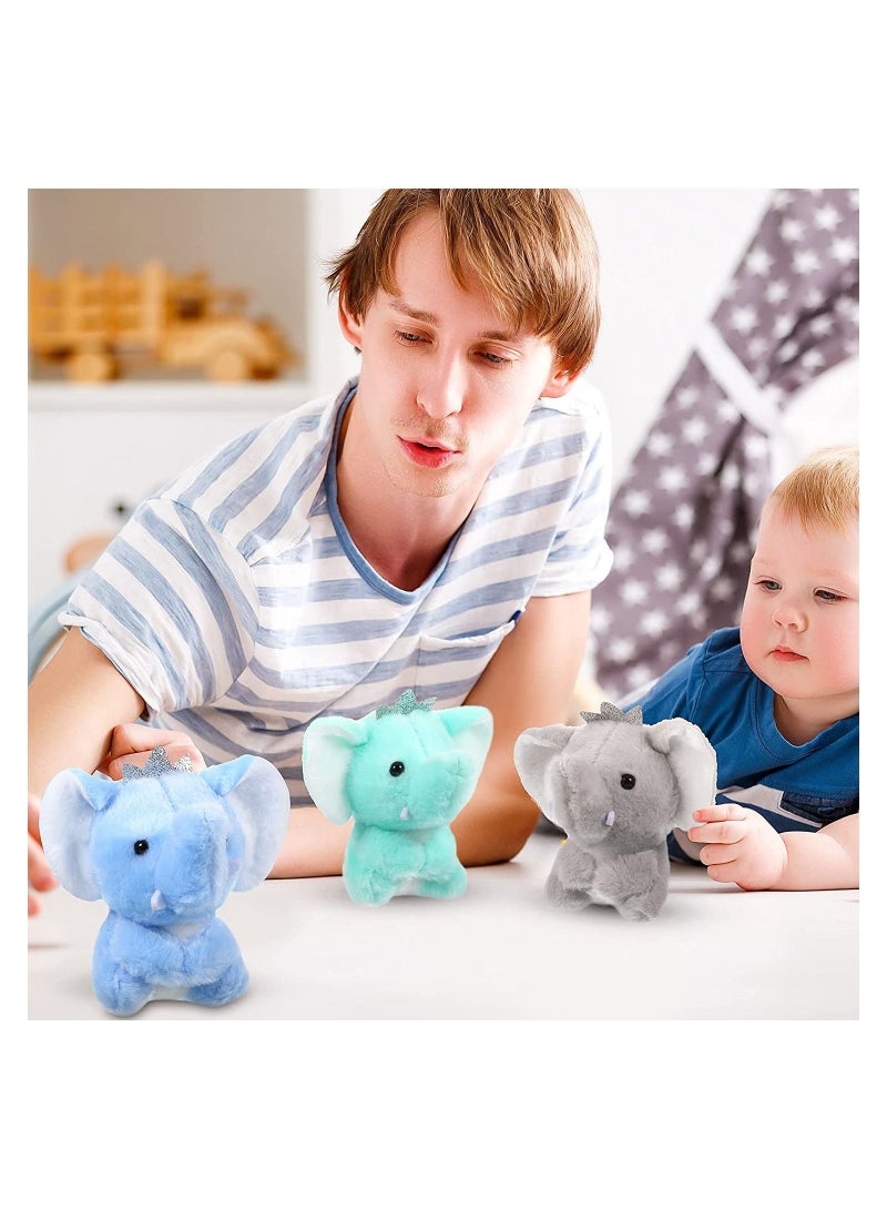 SYOSI Mini Elephant Baby Stuff Animal Plush Toys SYOSI 4 Inch Small Stuffed Animal Elephant Dolls for Boys and Girls Birthday Party Favors Decoration Goodie Bag Fillers Gift Exchange - Image 4