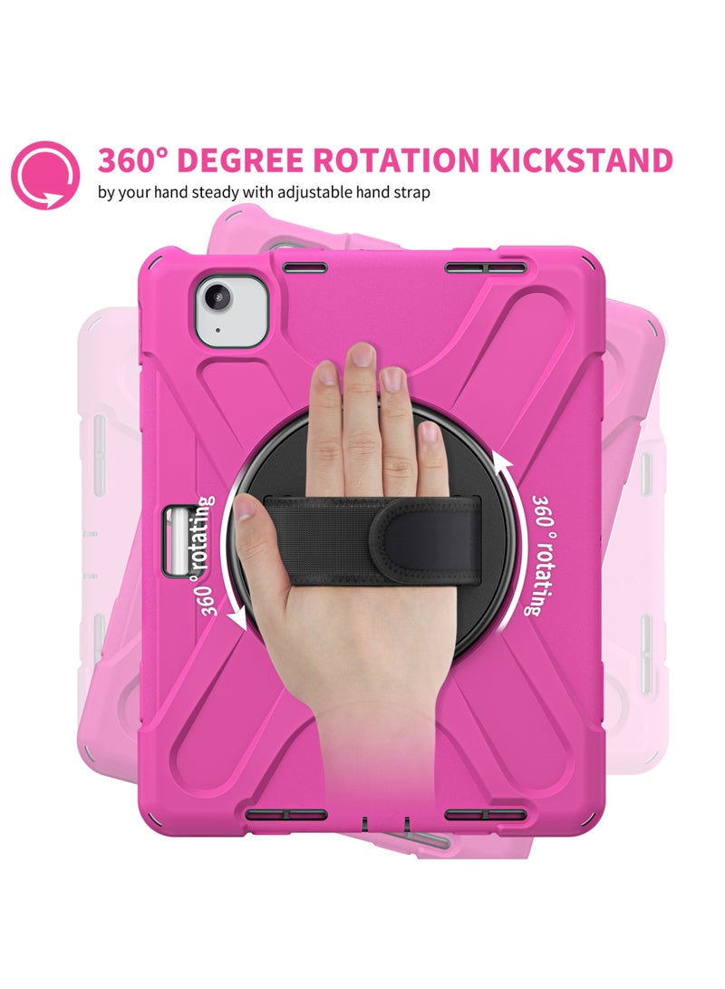 Rock Pow Case for iPad Air 11 inch(M3/M2) 2025/2024,iPad Air 5th 10.9 Inch (2022)/Air 4th 10.9 Inch (2020) and iPad Pro 11 inch (2022/2021/2020/2018) Upgraded Grade Heavy Duty Silicone with Pencil Holder 360 Degree Rotating Stand Handle Cover for Air 11inch/Pro 11inch(2022-2018)/Air 10.9inch  - Image 4