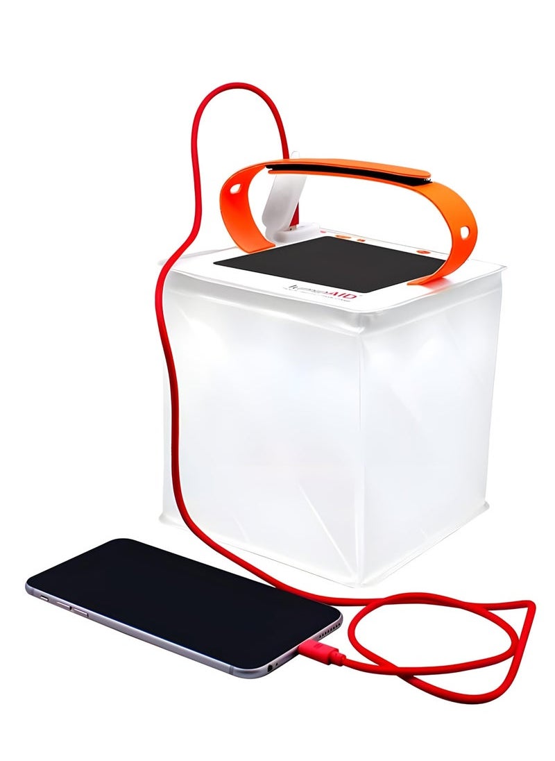 Captaintech 2-in-1 Solar Camping Lantern and Phone Charger - Inflatable LED Lamp for Camping, Hiking and Travel - Emergency Light for Power Outages, Hurricane, Survival Kits - As Seen on Shark Tank  - Image 1