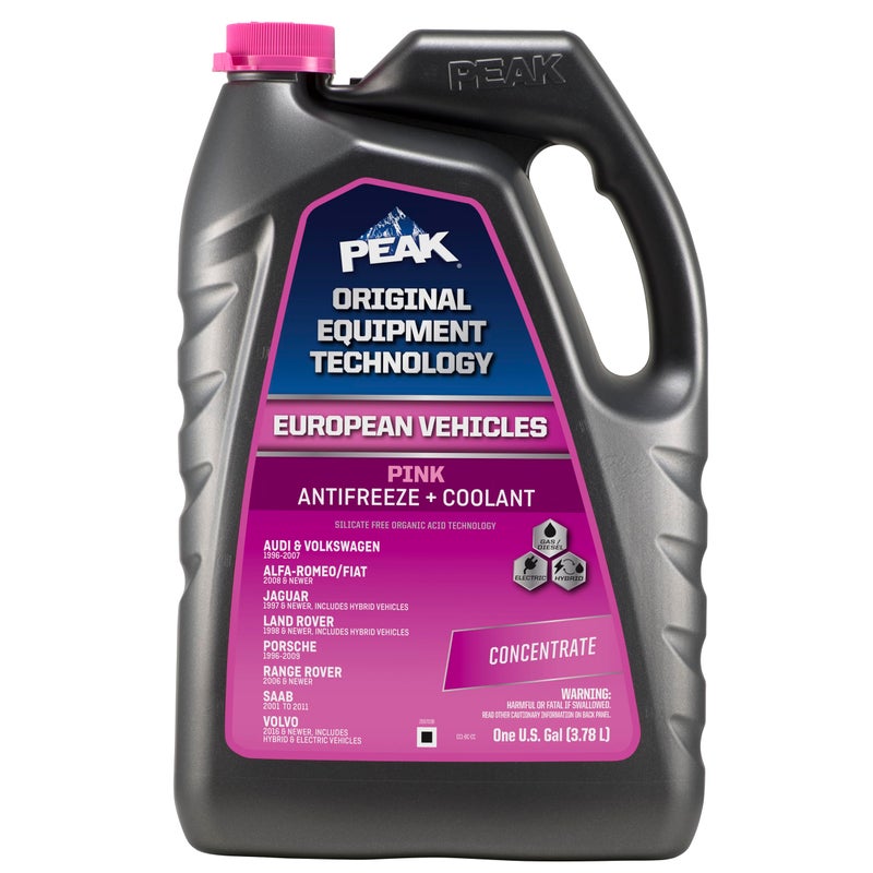 PEAK OET Extended Life Pink Concentrate AntifreezeCoolant for European Vehicles 1 Gal
