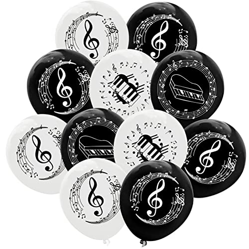 CupaPlay 60PCS Piano Notes Latex Balloons Party DecorationsPiano Notes Theme Party Supplies MusicMusicianBirthday Baby Shower Wedding Party Favors - Image 1