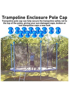 SYOSI 12 Pcs Summer 0.98Inches Diameter Trampoline Pole Caps Enclosure Pole Caps Trampoline Replacement Enclosure Poles For Net Hook Safety Accessories  - Image 4