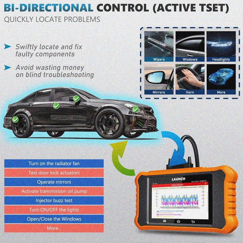 LAUNCH Creader Elite V3.0 OBD2 Diagnostic Scanner for Mercedes-Benz, Sprinter, and Maybach - Image 5