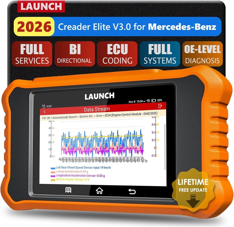 LAUNCH Creader Elite V3.0 OBD2 Diagnostic Scanner for Mercedes-Benz, Sprinter, and Maybach - Image 1