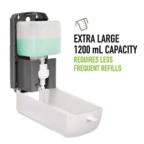 Alpine Industries Alpine Automatic Hand Sanitizer Dispenser - Touchless Soap Dispenser with Drip Tray for Restaurant, Hospital, School, Hotel, Kitchen and Bathroom -1200mL Liquid, Gel White - Image 4