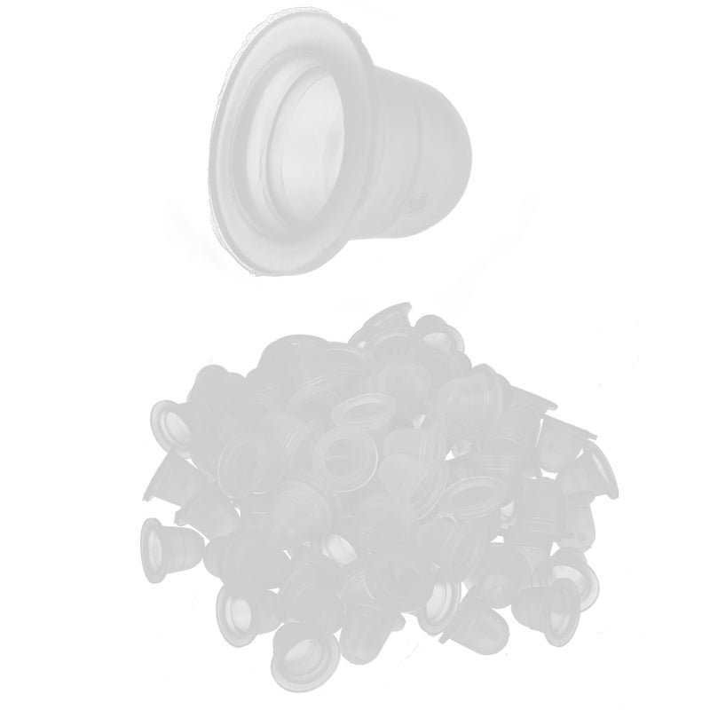 100pcs Disposable Tattoo Ink Cups Silicone Microblading Pigment Caps for Permanent MakeupS - Image 1