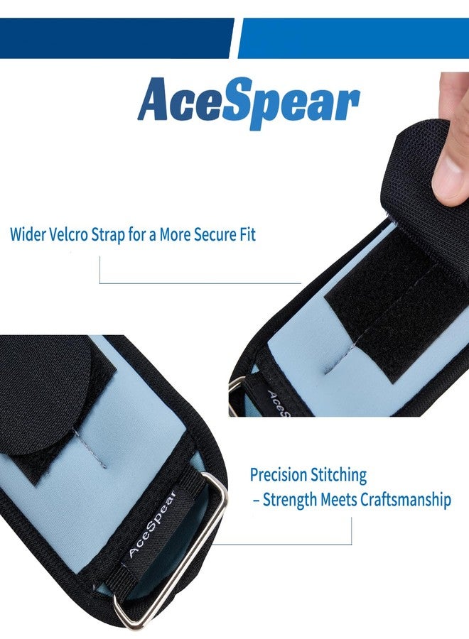 AceSpear Ankle Weights Sets for Men Women Kids 1lb 2lb 3lb 4lb 5lb Leg Weights Arm Wrist Weights Gym for Foot Exercise Training Workout Walking Jogging Yoga (Blue, 1 lb x 2) - Image 3
