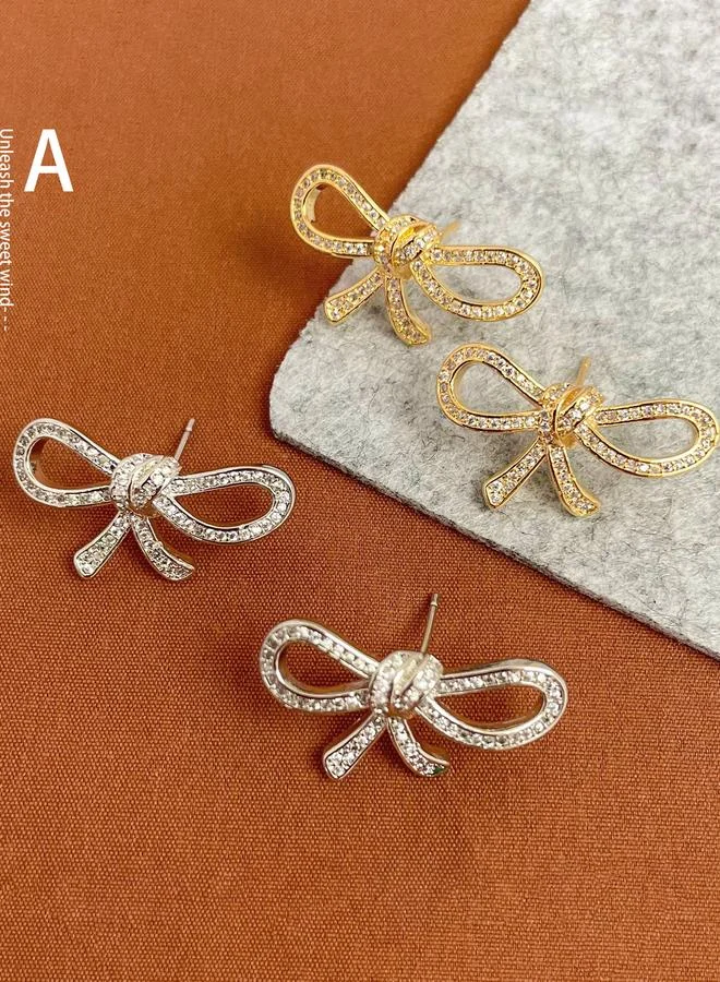 Take Two Take Two Bow Embellished Earrings