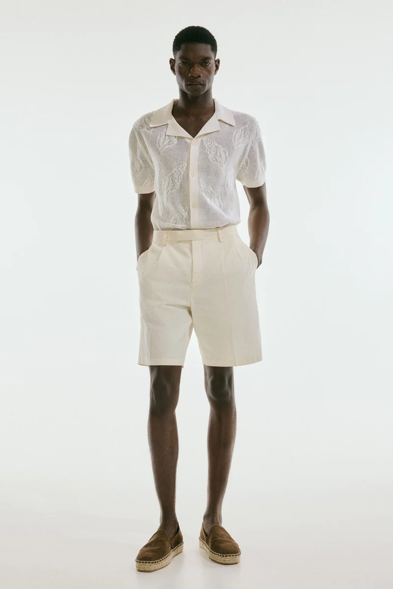 H&M Regular Fit Jacquard-knit resort shirt