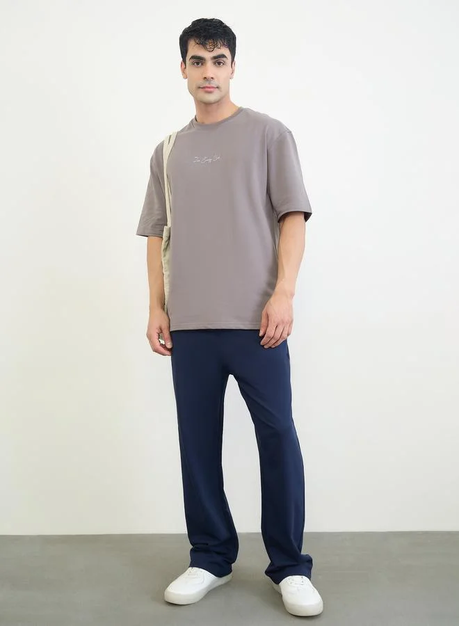 Styli Men Oversized Longline T-Shirt and Joggers Set