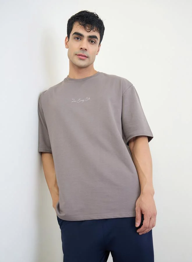 Styli Men Oversized Longline T-Shirt and Joggers Set