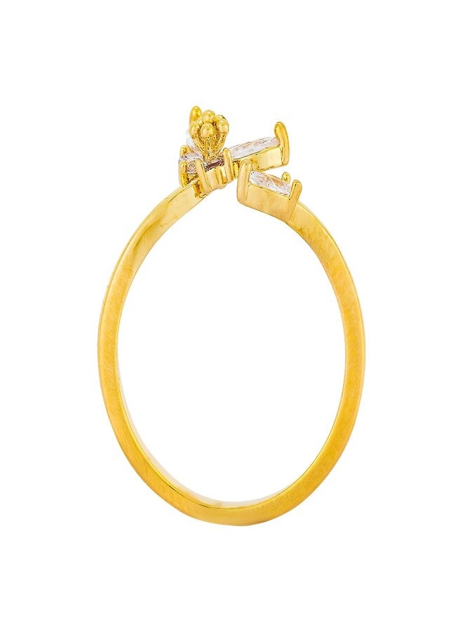 KUSHAL'S Fashion Jewellery White Gold Polished Copper Trendy Zircon Finger ring, Best for Casual Wear & Special Occasion - 455293 - Image 4