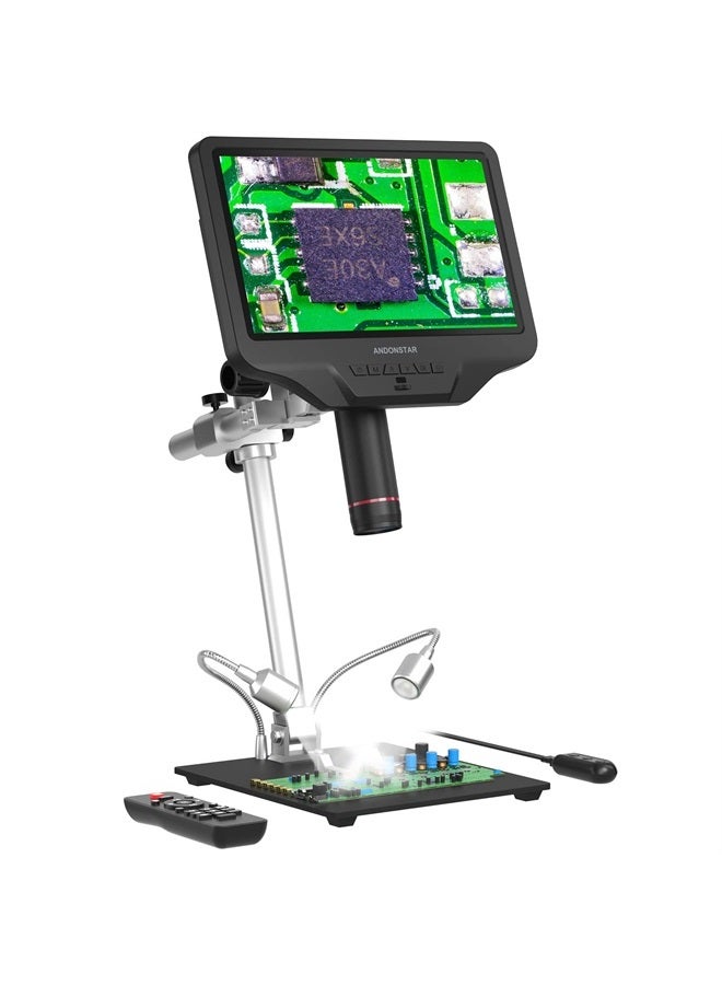 Andonstar AD409 Pro HDMI Digital Microscope, 10.1 inch Soldering Microscope, 300X USB Electronic Microscope Camera for Professional PCB Soldering, Circuit Board, Supports Windows PC - Image 1