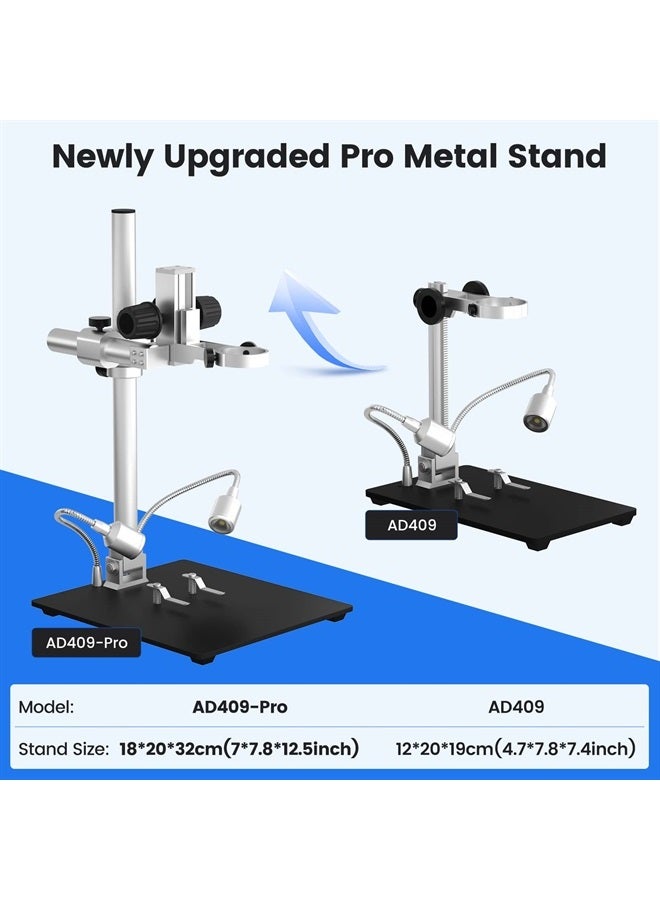 Andonstar AD409 Pro HDMI Digital Microscope, 10.1 inch Soldering Microscope, 300X USB Electronic Microscope Camera for Professional PCB Soldering, Circuit Board, Supports Windows PC - Image 5