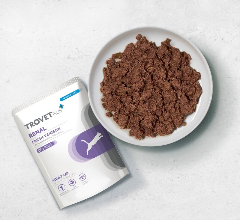 Trovet Trovet Plus Pouch Cat Renal Venison Veterinary Diets Wet Food 85g - Image 2