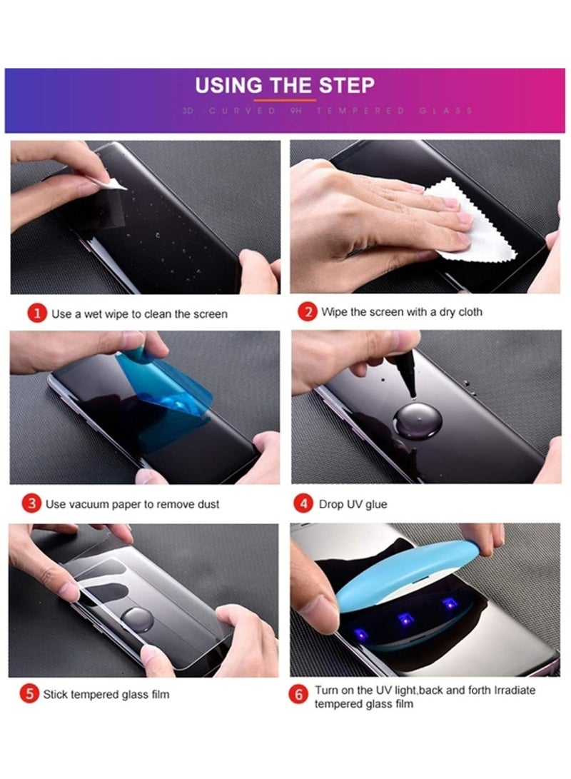 LEDIN Screen Protector for OnePlus 10 Pro UV Tempered Glass, Film HD Screen Saver, 9H Hardness, Bubble-free Screen Replacement Protector Film - Image 3
