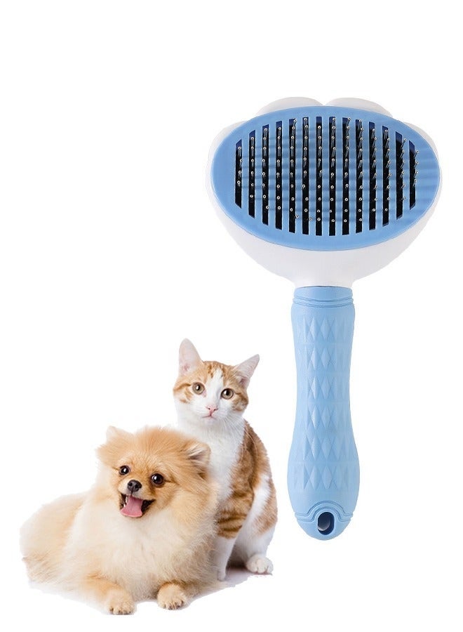 Bukela Pet Self Cleaning Slicker Brush, Dog Cat Bunny Pet Grooming Shedding Brush, Easy to Remove Loose Undercoat, Pet Massaging Tool Suitable for Pets with Long or Short Hair - Image 2