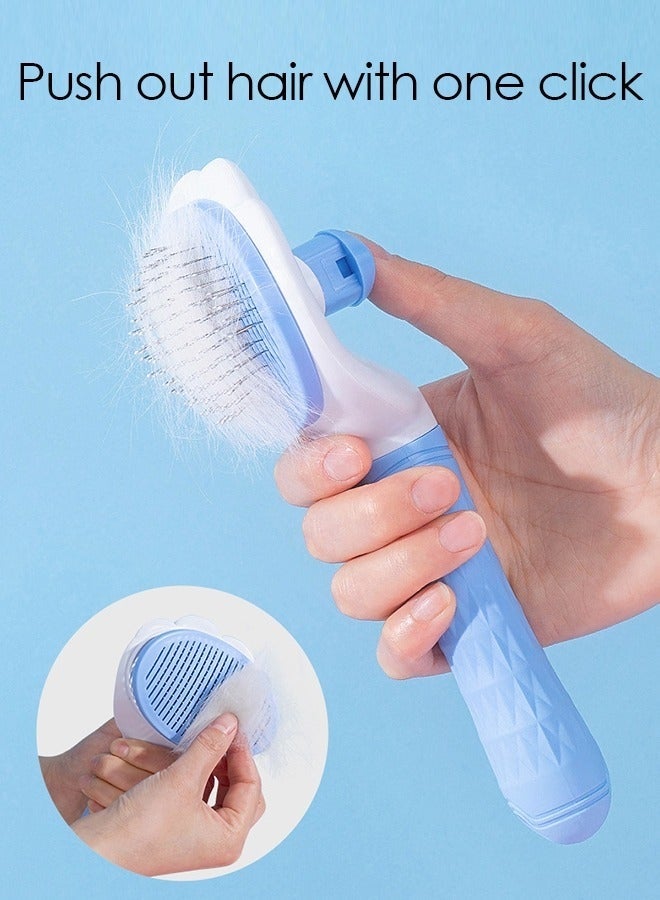 Bukela Pet Self Cleaning Slicker Brush, Dog Cat Bunny Pet Grooming Shedding Brush, Easy to Remove Loose Undercoat, Pet Massaging Tool Suitable for Pets with Long or Short Hair - Image 4