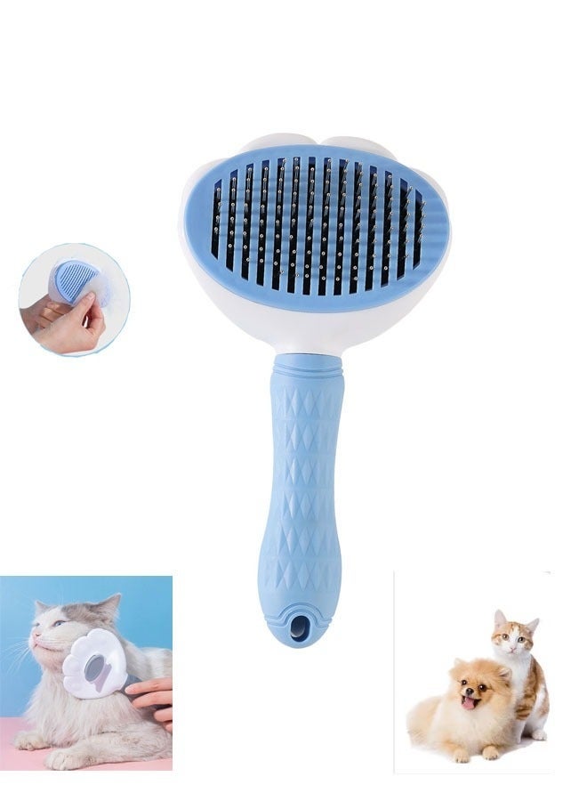 Bukela Pet Self Cleaning Slicker Brush, Dog Cat Bunny Pet Grooming Shedding Brush, Easy to Remove Loose Undercoat, Pet Massaging Tool Suitable for Pets with Long or Short Hair - Image 1