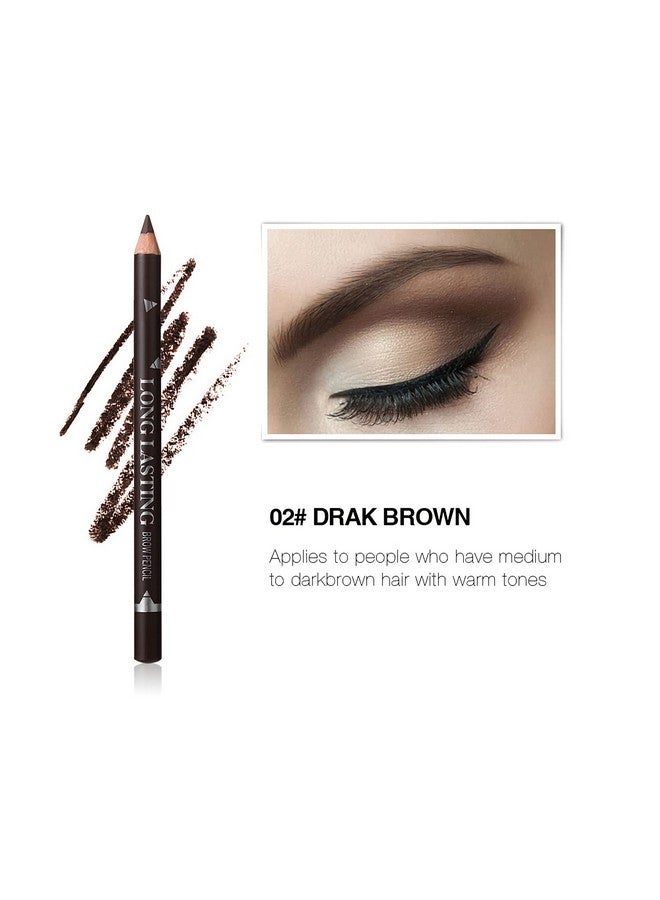 Sumeitang SUMEITANG 12 Pcs Dark Brown Eyebrow Pencil Eyeliner Makeup，Soft Textured，Easy to Color，Waterproof，Long Lasting Eyebrow Tint Pen for Fills in Sparse Areas and Gaps Create a Natural Eye Brow - Image 2