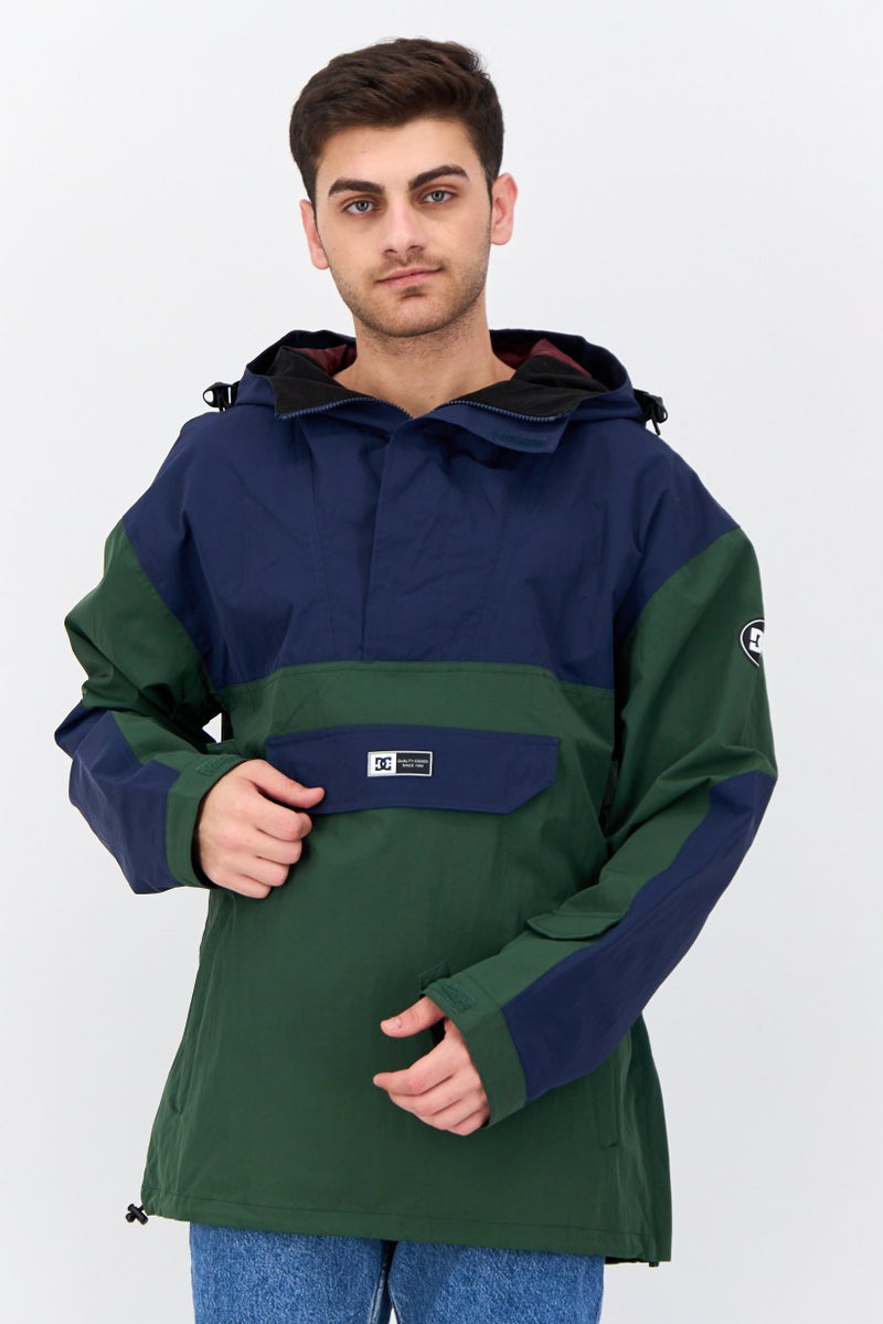 DC Men Colorblock Hooded Jacket, Navy - Image 1