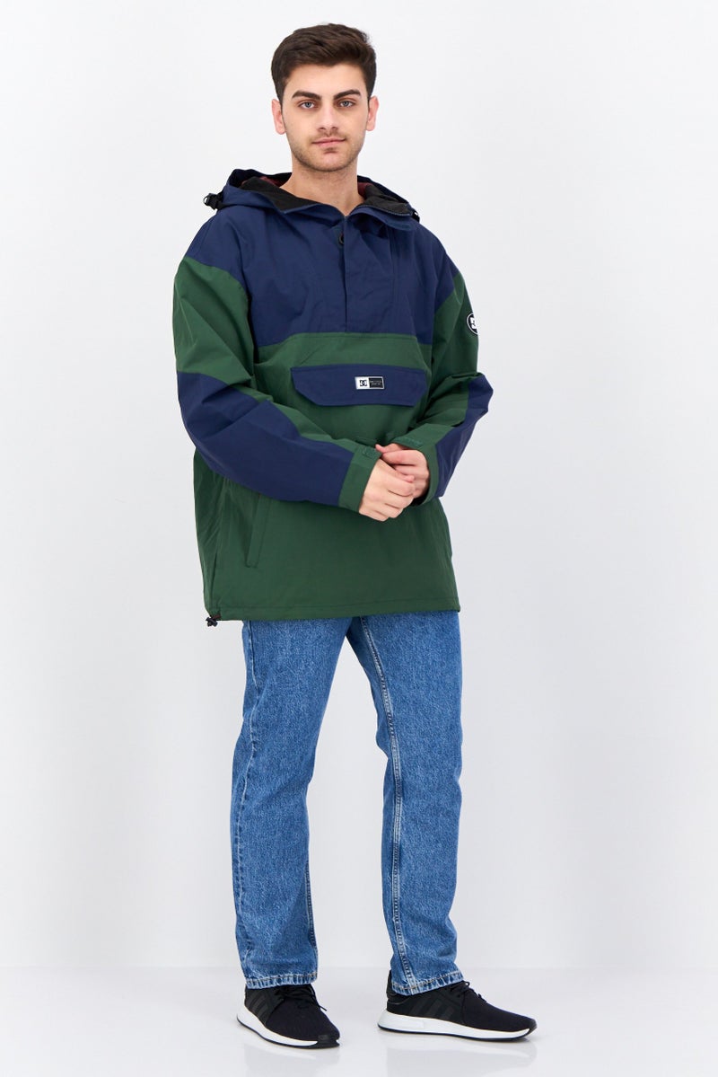 DC Men Colorblock Hooded Jacket, Navy - Image 4