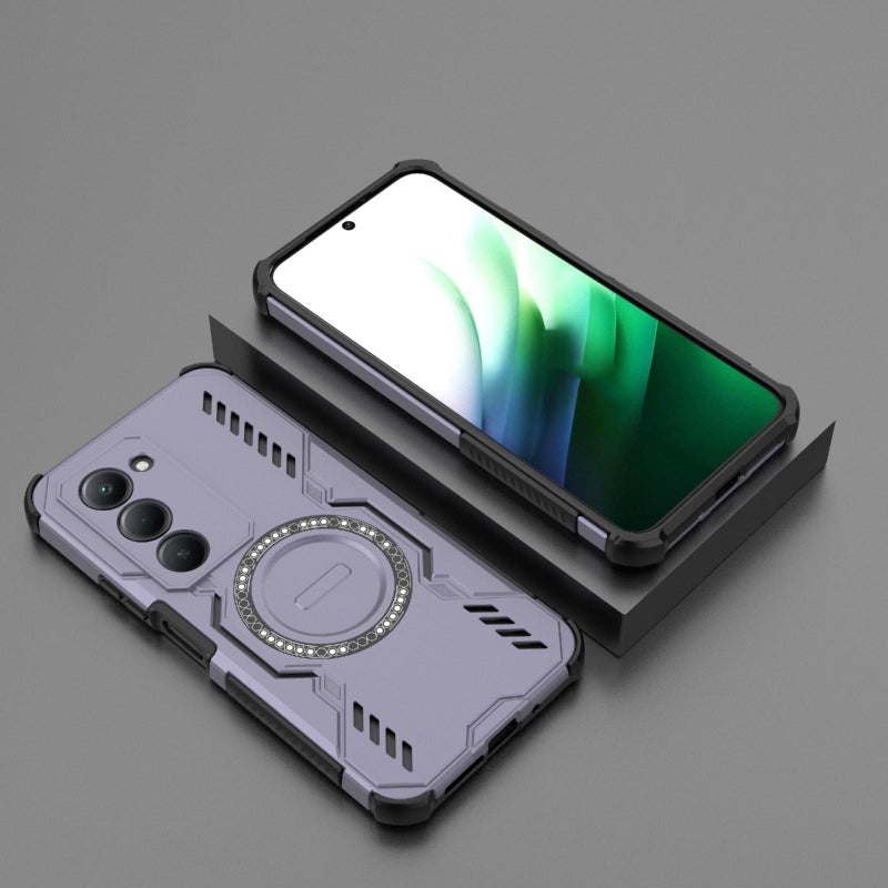 إيروريكس جراب هاتف مقاوم للصدمات بحلقة مغناطيسية من SEA Armor MagSafe لهاتف Redmi 15 5G Global / 15 4G (أرجواني) - Image 2