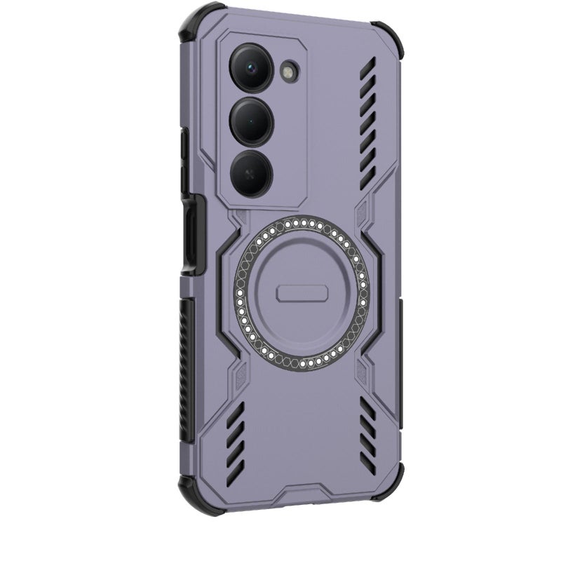 إيروريكس جراب هاتف مقاوم للصدمات بحلقة مغناطيسية من SEA Armor MagSafe لهاتف Redmi 15 5G Global / 15 4G (أرجواني) - Image 5
