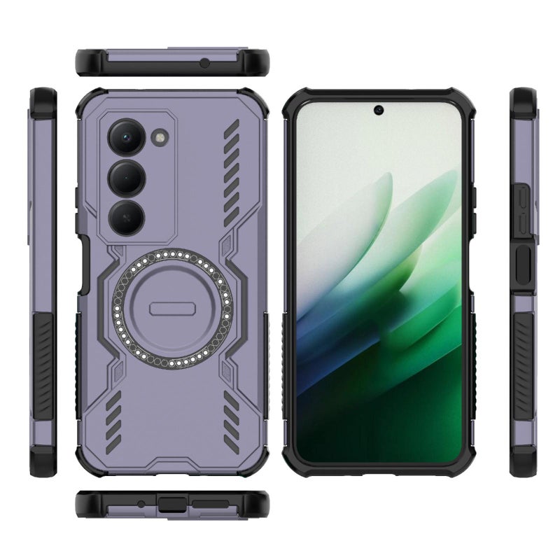 إيروريكس جراب هاتف مقاوم للصدمات بحلقة مغناطيسية من SEA Armor MagSafe لهاتف Redmi 15 5G Global / 15 4G (أرجواني) - Image 3