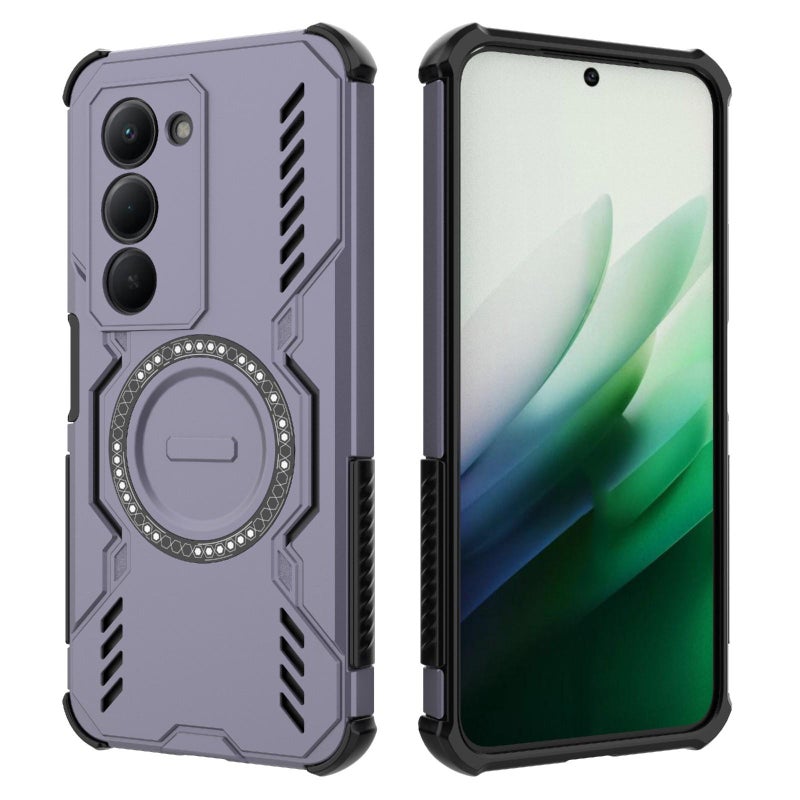إيروريكس جراب هاتف مقاوم للصدمات بحلقة مغناطيسية من SEA Armor MagSafe لهاتف Redmi 15 5G Global / 15 4G (أرجواني) - Image 4