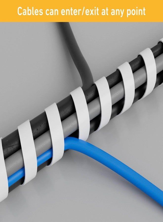 D-Line CTW2.5W - Cable Tidy Wrap 2.5m x 10-40mm dia. White - Image 3