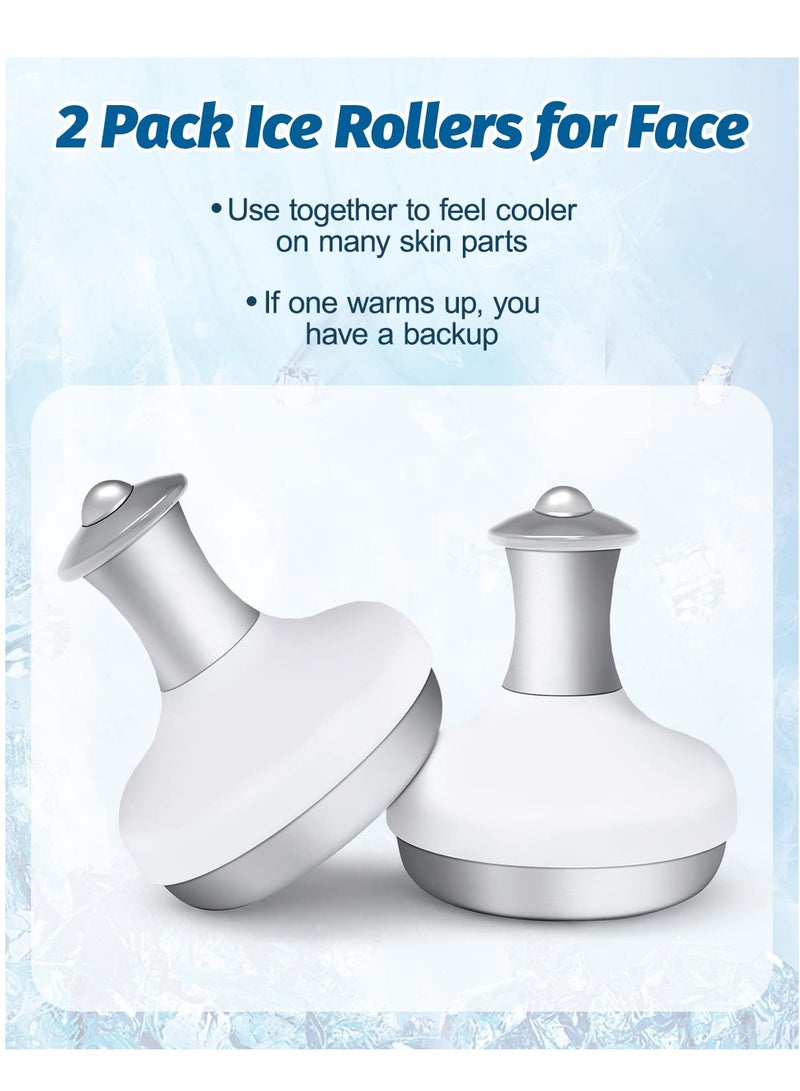 Unbreakable Steel Ice Globes for Facial Massage, 2 Pcs Cooling Roller for Face and Neck, Skin Care Tool for Puffiness and Wrinkles, Enhance Collagen Production - Image 3