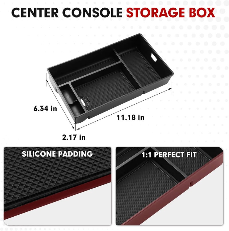 Autorder Center Console Organizer for 2022 2023 2024 2025 Lexus NX NX 250/NX 350/NX 350h 450h+ Accessories Armrest Storage Box Secondary Insert Tray with Anti-Slip Mat - Image 4