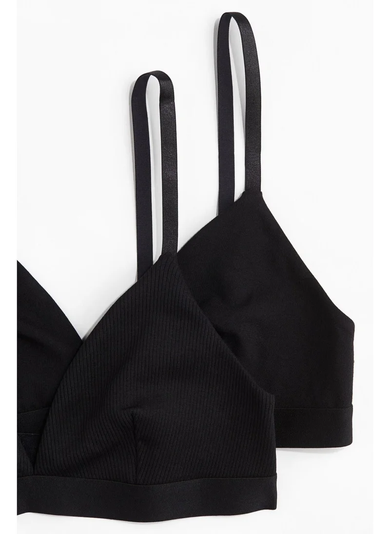 H&M 2-pack soft cotton bras
