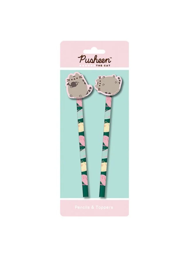 بيراميد Pyramid Pusheen (Botanical) Pencils and Toppers 2 pack