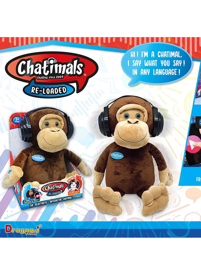 Dragon-i - Chatimals Re-Loaded Monkey Soft Toys Wireless Bluetooth Functions Singing and Dancing Toys for Kids - Image 1