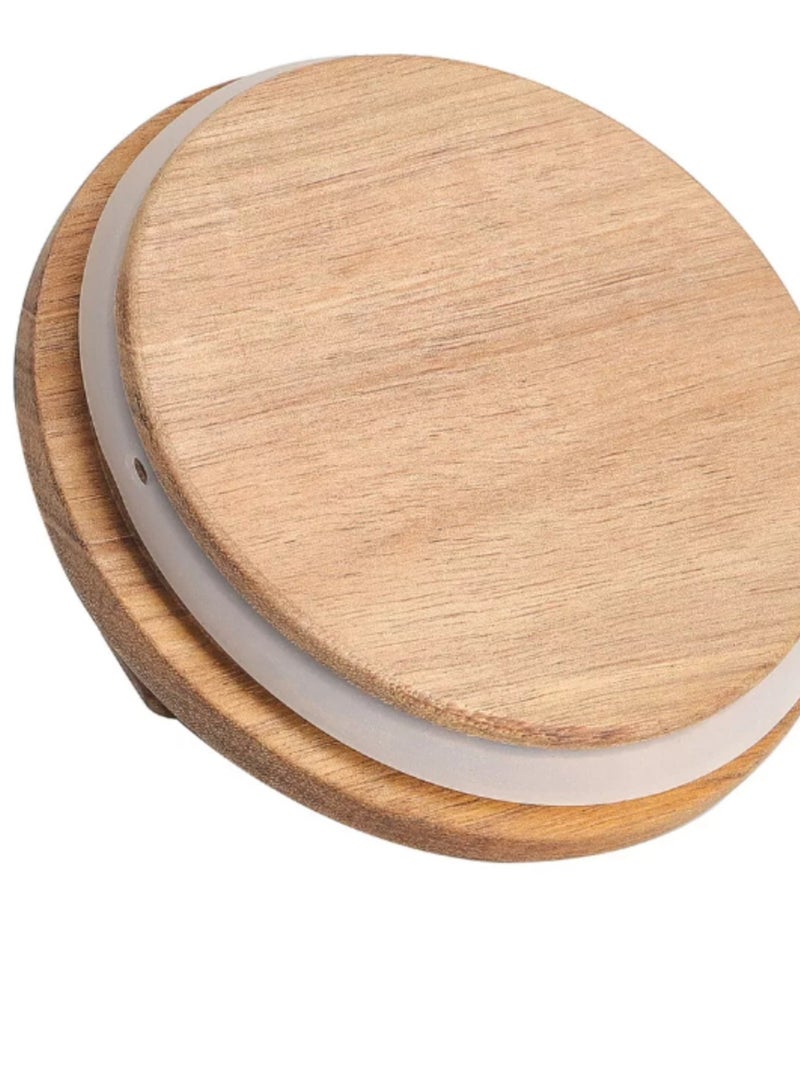 Danny Home Acacia Wood Glass Storage Jar 800ml - Image 3