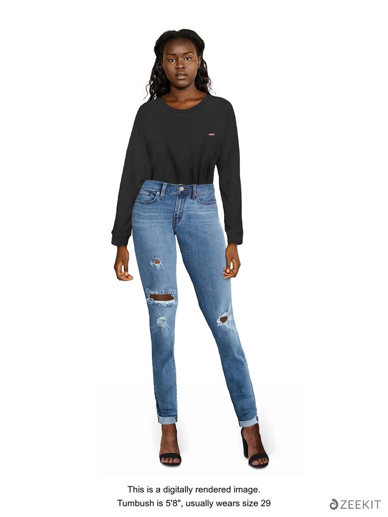 Levi's جينز لي فيز النسائي الجديد بوي فريند، أزرق هاواي، 31 (الولايات المتحدة 12) - Image 2