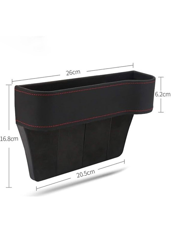 Loquat Car Seat Pockets Leather Car Console Side Organizer Seat Gap Filler Catch Caddy with Non-Slip - Image 5