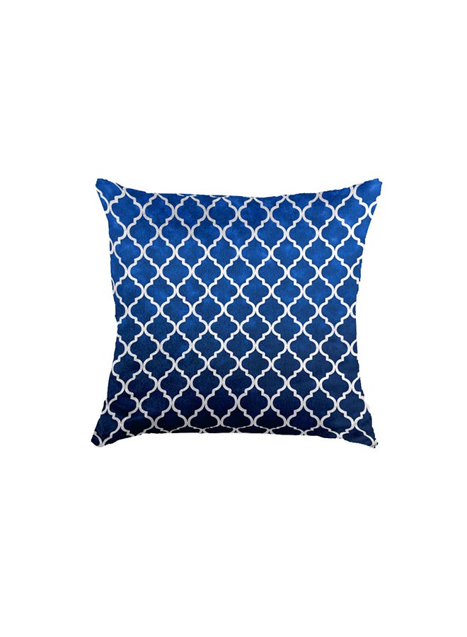 RIZARIES SuperSoft Blue & Silver Quaterfoil Throw Pillow - Image 2