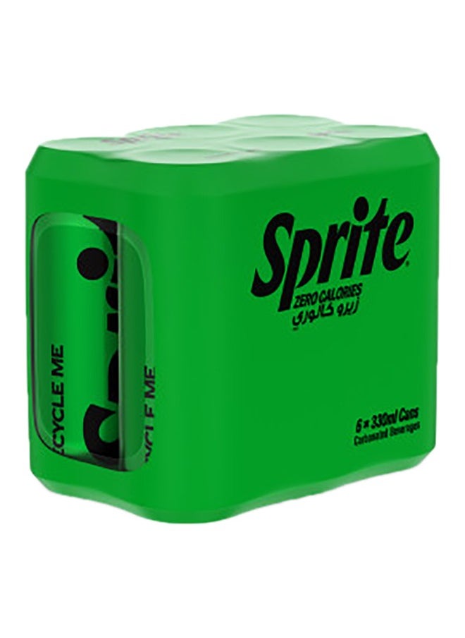 Sprite Zero Lemon Lime Carbonated Soft Drink Can Pack 6 x 330ml  - Image 4
