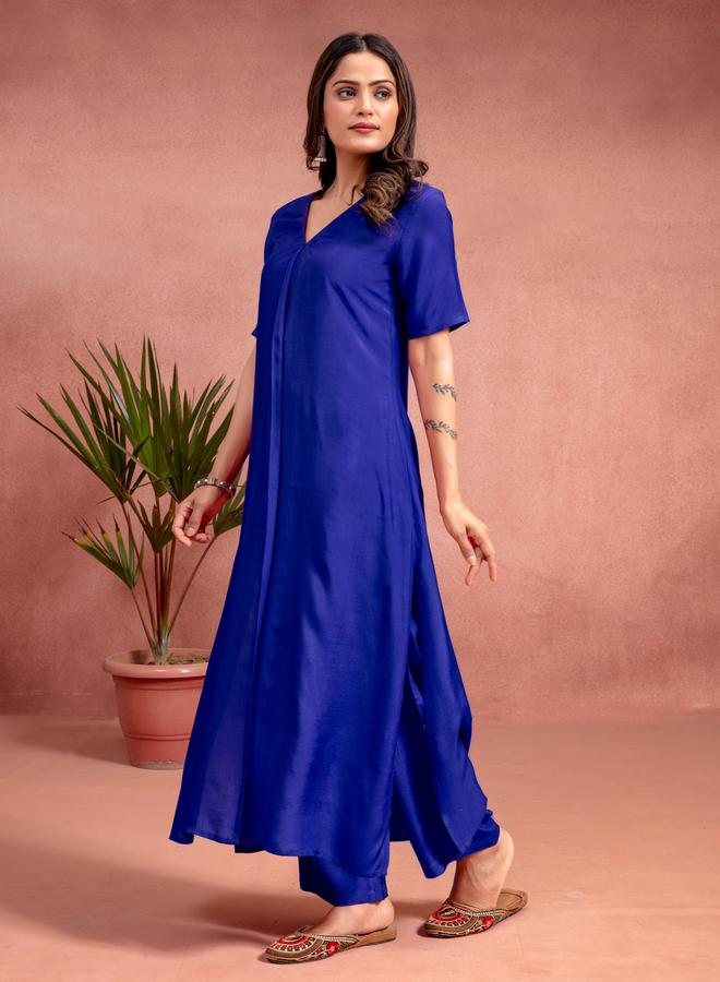 KASYA Women Solid Muslin Top and Pants Co-Ords - Image 3